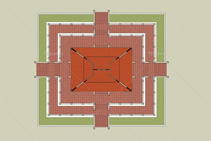 中式景观建筑(37442)su模型下载