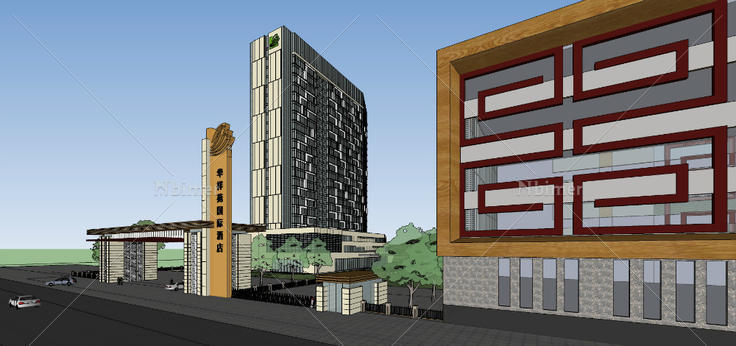 SketchUp办公建筑模型88