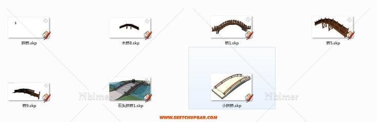 拱桥 石桥 木桥 模型