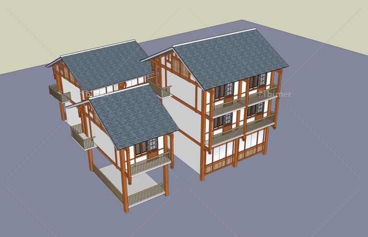 中式民居(44305)su模型下载