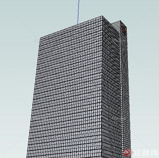 超高层办公楼建筑单体设计su模型[原创]