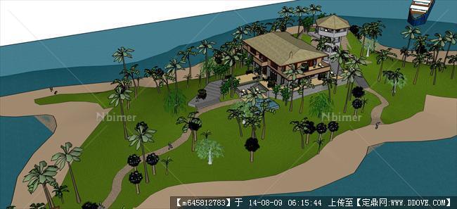 Sketch Up 精品模型---袋鼠岛度假小别墅建筑规划