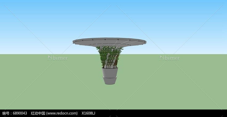 圆形植物攀爬遮阳廊架