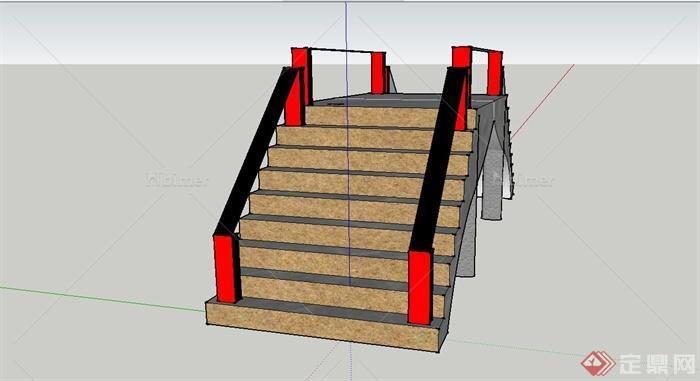 现代风格石桥设计SU模型[原创]