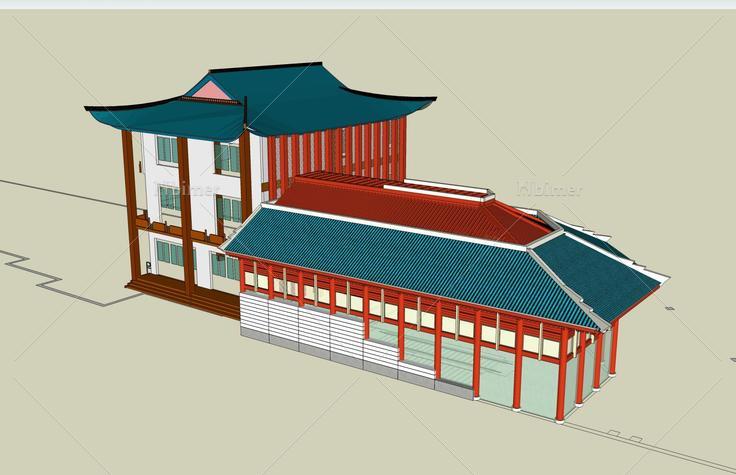 中式景观建筑(38804)su模型下载