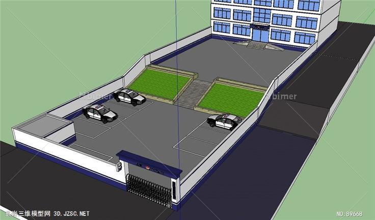派出所的SU模型设计
