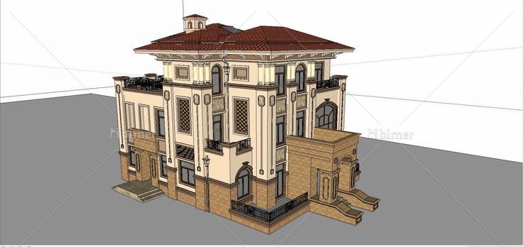 1013欧式别墅地中海别墅11(196758)su模型下载