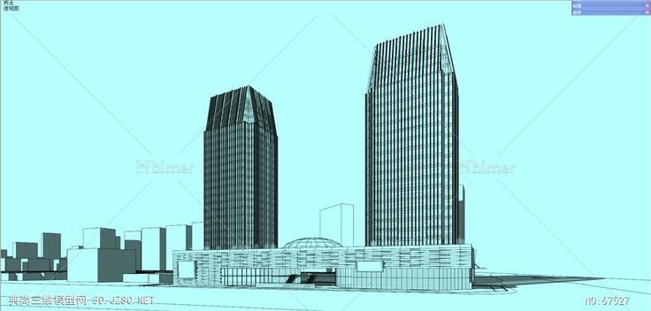 西安沣东新城三桥項目模型三现代风格综合体