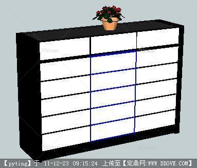 鞋柜su模型