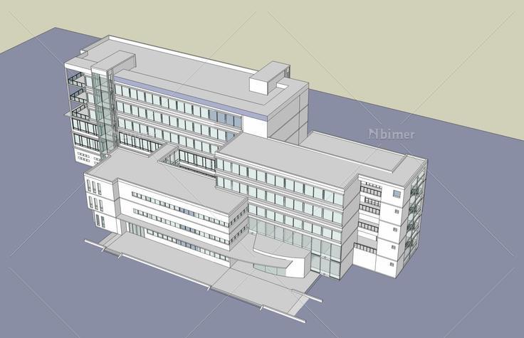 现代多层办公楼(48241)su模型下载