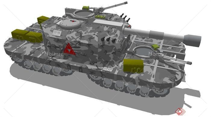 一辆坦克SU模型