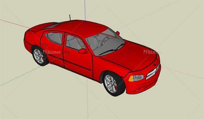 交通工具道奇版轿车设计SU模型