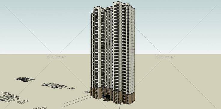 高层住宅(77019)su模型下载
