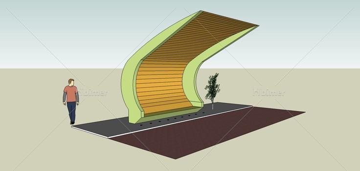 公交站亭(69924)su模型下载