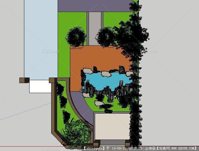庭院规划设计景观su模型
