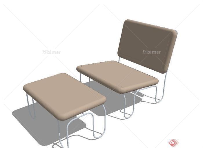 现代室内折叠椅子设计SU模型[原创]