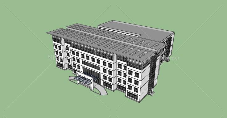 现代多层卫生院(70742)su模型下载