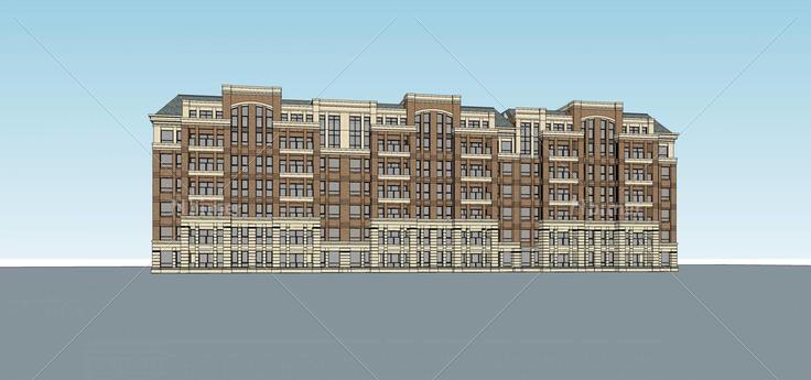 欧式多层住宅楼(69542)su模型下载