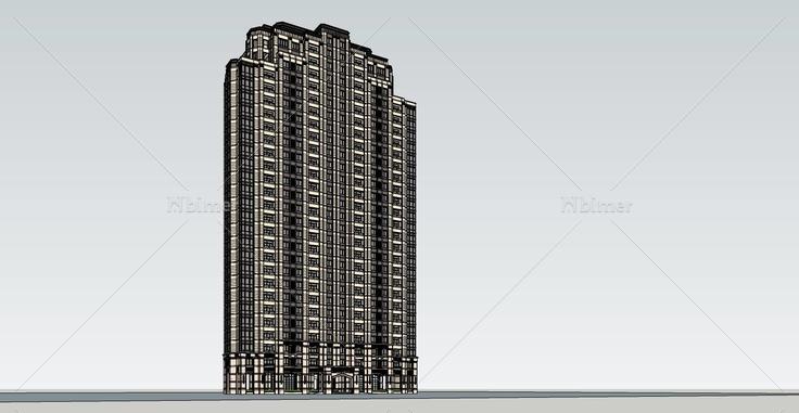 005欧式高层住宅(130539)su模型下载