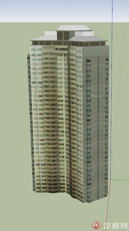 某栋公寓大楼建筑设计SU模型
