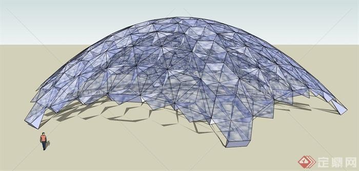 球体建筑、小品su模型