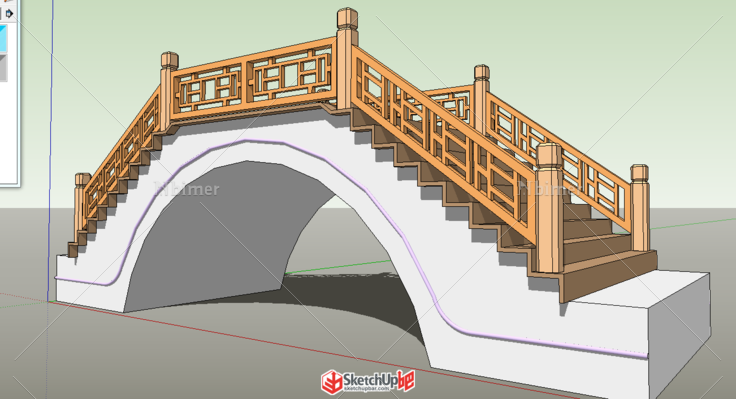 中式桥梁模型打包下载