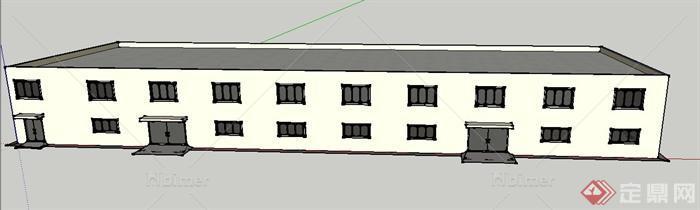 工业建筑小单体设计SU模型