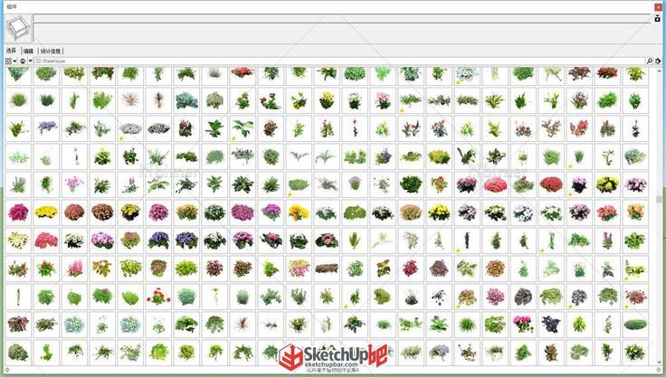 非常全的灌木素材集合，一共1500个