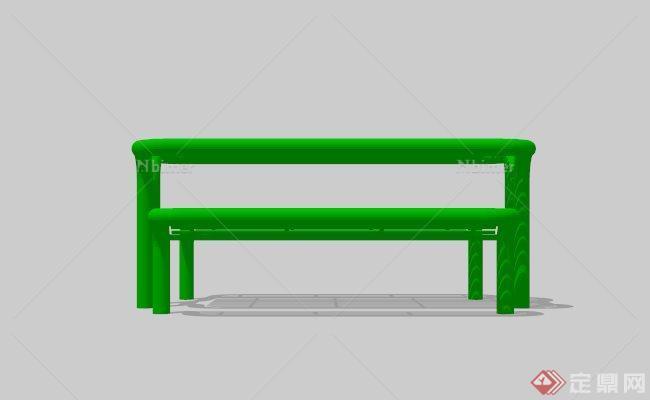 绿色户外桌椅组合设计SU模型[原创]
