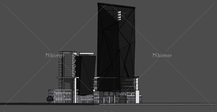 006现代风格高层办公楼(139676)su模型下载