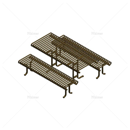铁艺公共桌椅组合