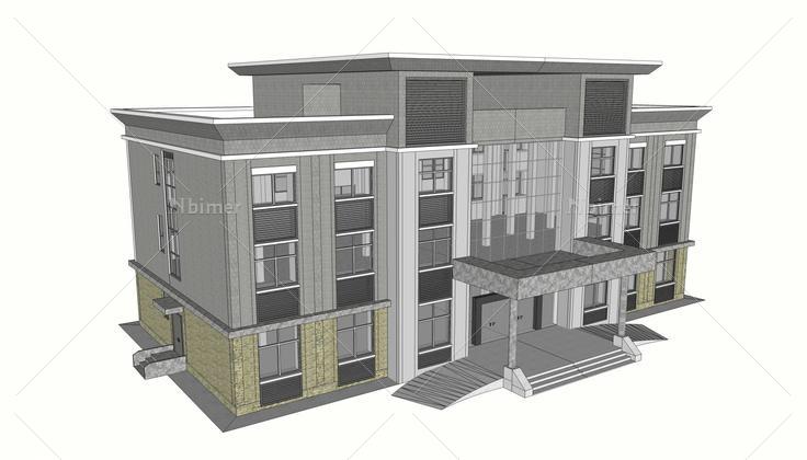 站场-办公楼(140935)su模型下载