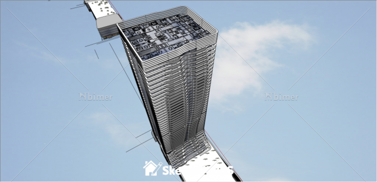 现代流线型商业酒店设计方案带SketchUp模型下载