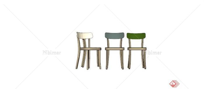 现代高脚椅子设计合集SU模型