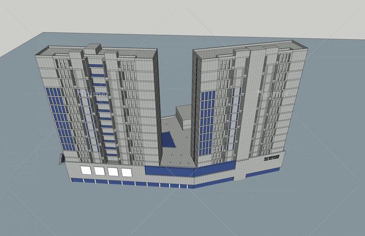 现代高层商业办公楼(43359)su模型下载