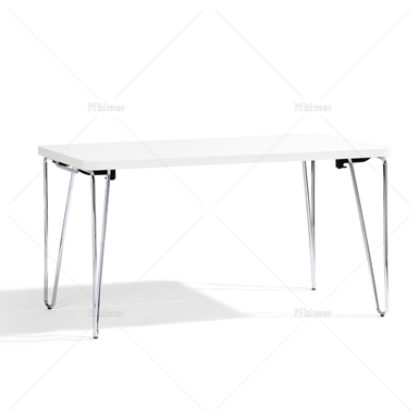 白色矩形折叠桌