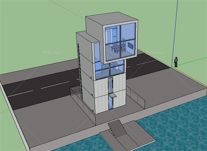 某现代住宅建筑设计方案su模型2