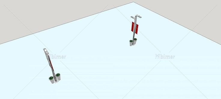 路灯广告牌(82307)su模型下载