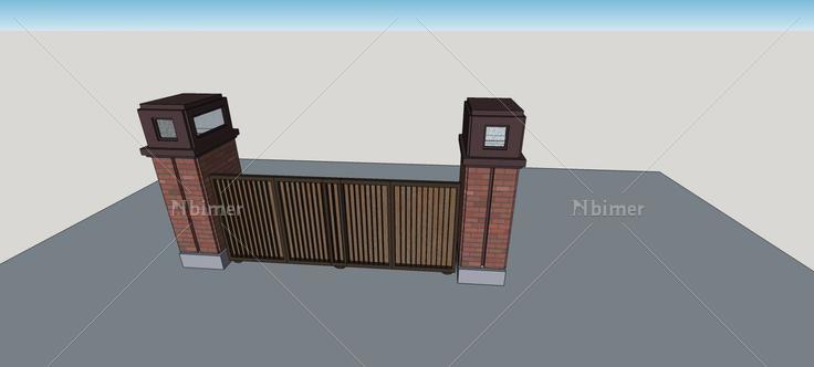 庭院大门(74305)su模型下载