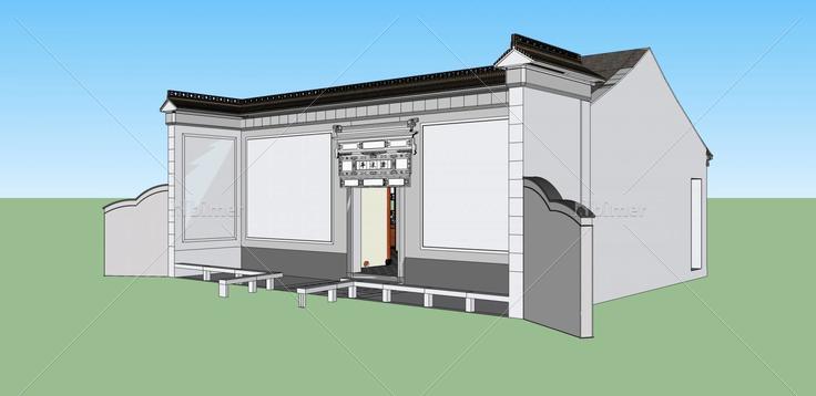 中式景观小建筑(32715)su模型下载