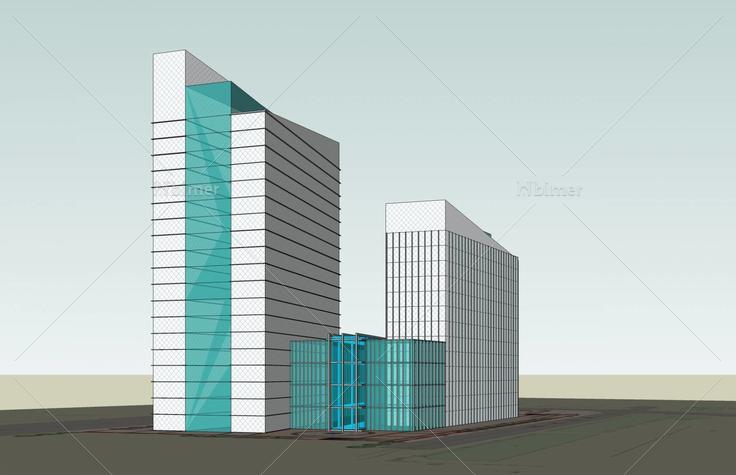 现代高层办公楼(46272)su模型下载