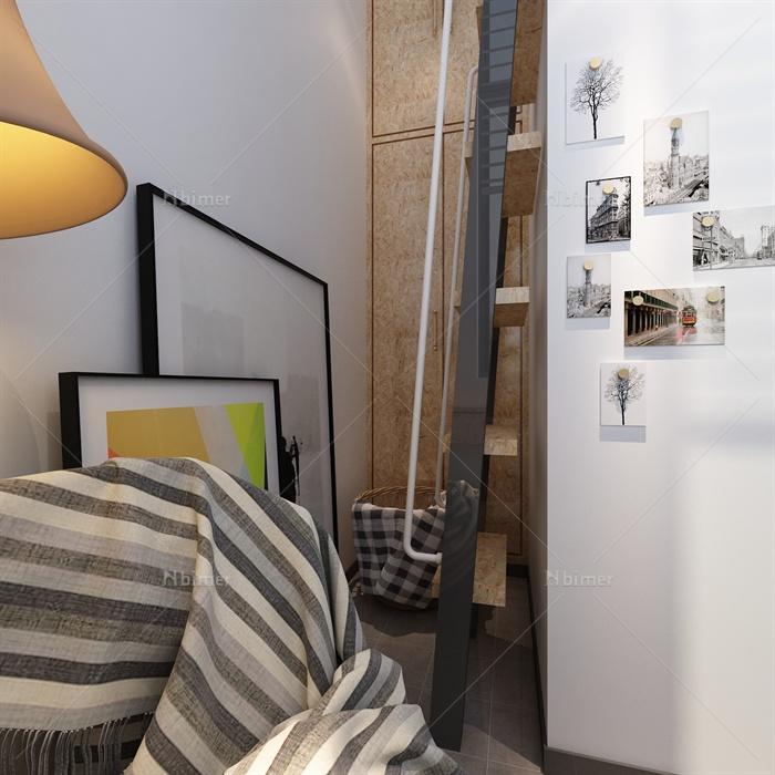某现代风格青年公寓室内空间设计3d、su模型[原创