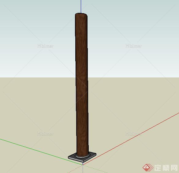 某室外柱子模型设计SU模型