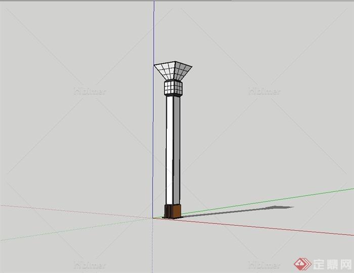 某现代广场景观灯柱设计su模型[原创]