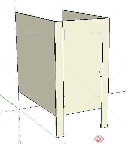 一个厕所格档的SU模型素材