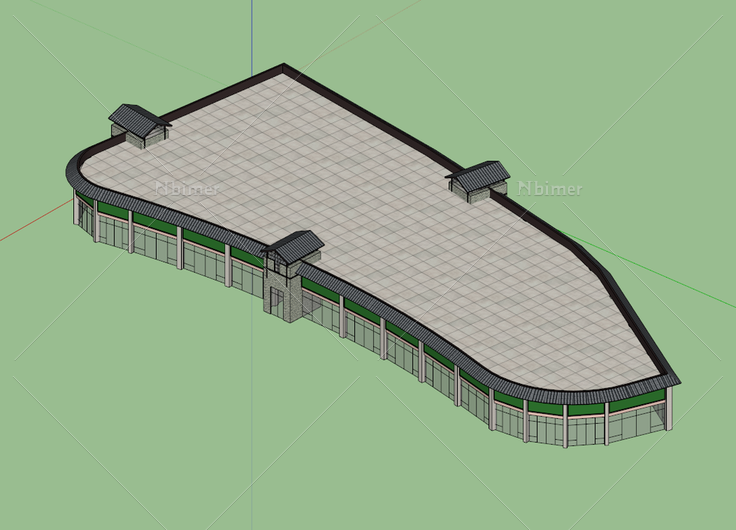 商铺图片建筑免费下载_格式:skp_大小:1024X737像