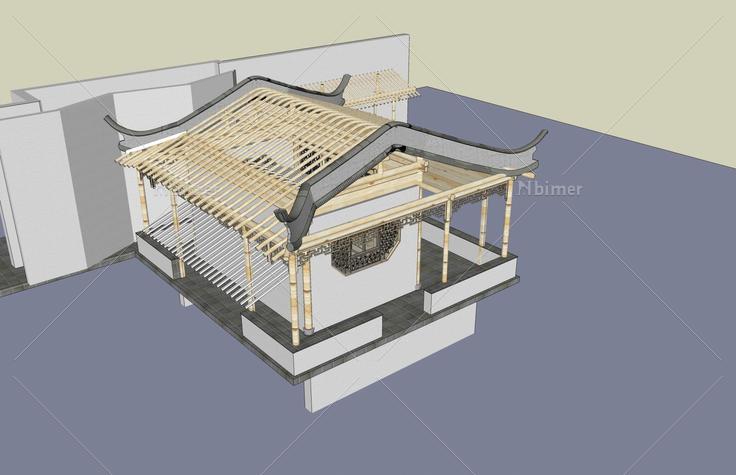 中式景观建筑(44127)su模型下载