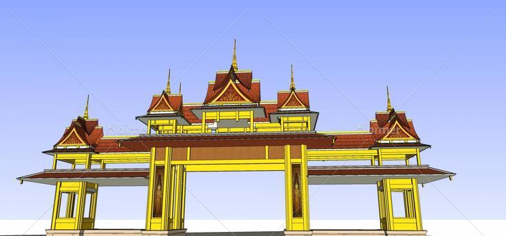 泰式大门(73440)su模型下载