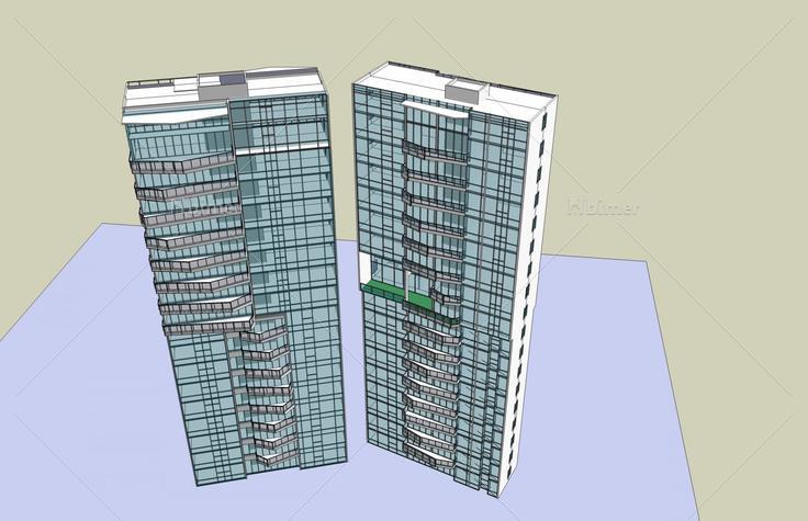 现代高层住宅楼(51366)su模型下载