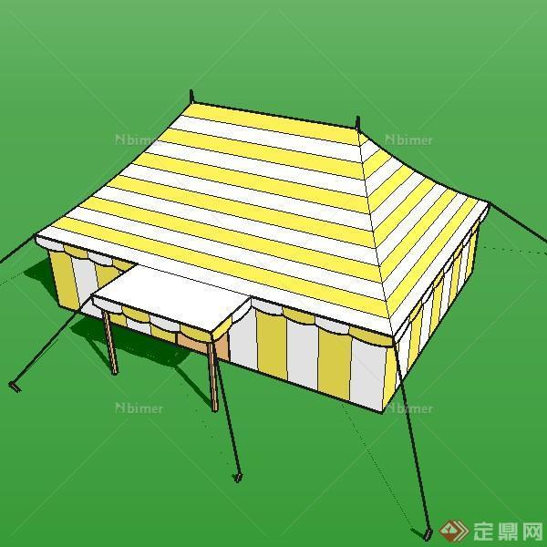 某蒙古包建筑设计su模型